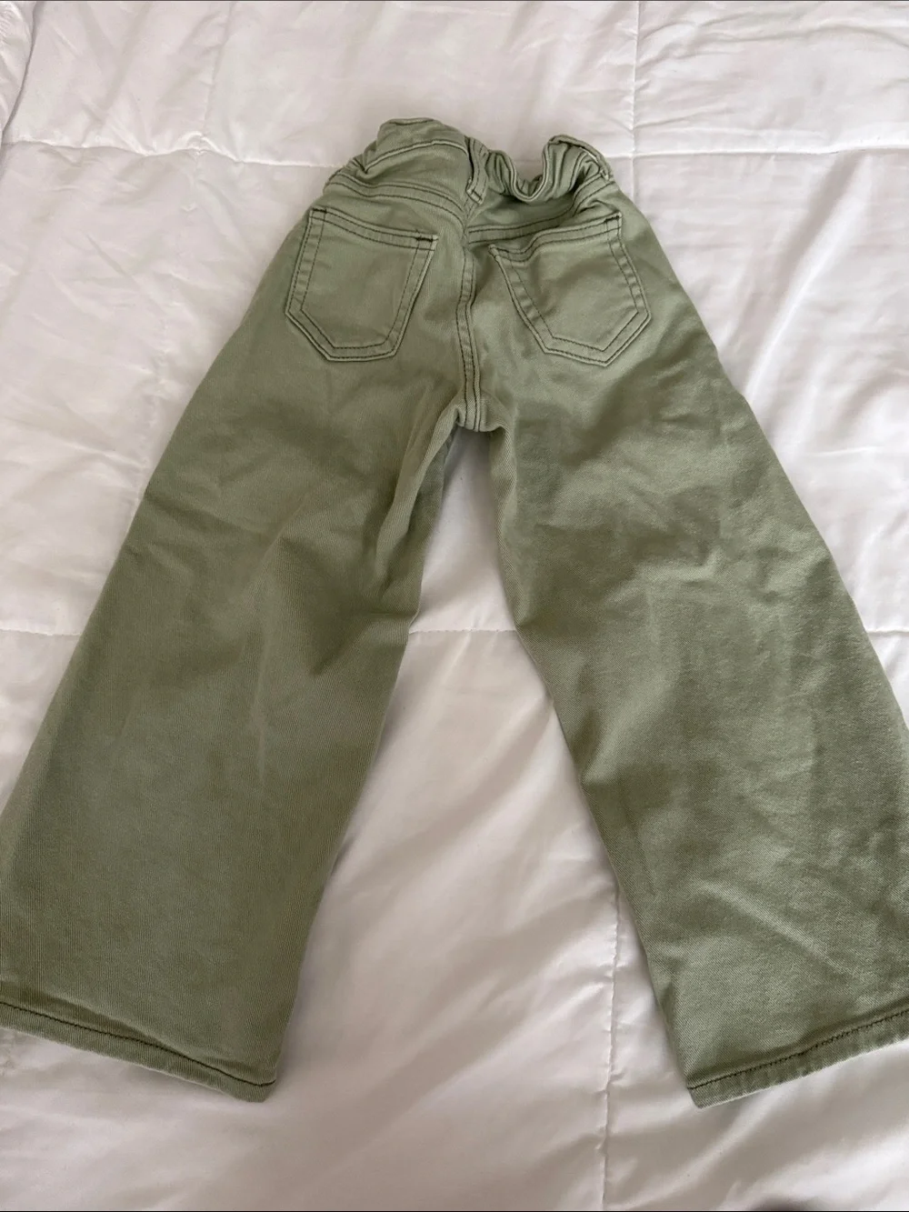 GAP Kids Olive Utility Wide-Leg Sweatpants